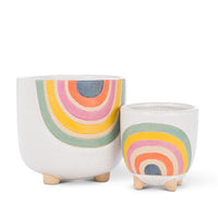 ABB - Large Stoneware Planter: Rainbow With Legs