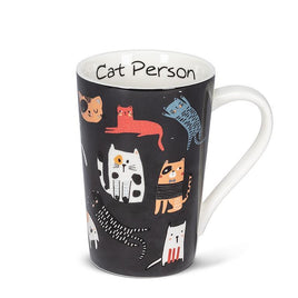 ABB - 12oz Tall Stoneware Mug: Cat Person