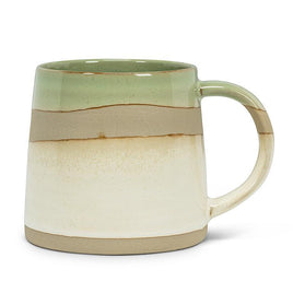 ABB - 14oz Rustic Pottery Style Mug: Green