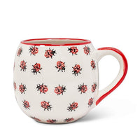ABB - 16oz Ball Stoneware Mug: Allover Ladybug