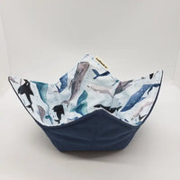 Cool Hand Nukes - 100% Cotton Microwavable Bowl Cozy: Whale Tales