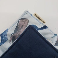 Cool Hand Nukes - 100% Cotton Microwavable Bowl Cozy: Whale Tales