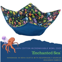 Cool Hand Nukes - 100% Cotton Microwavable Bowl Cozy: Enchanted Sea