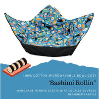 Cool Hand Nukes - 100% Cotton Microwavable Bowl Cozy: Sashimi Rollin