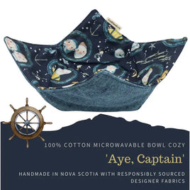 Cool Hand Nukes - 100% Cotton Microwavable Bowl Cozy: Aye Captain
