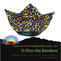 Cool Hand Nukes - 100% Cotton Microwavable Bowl Cozy: Oh Purr The Rainbow