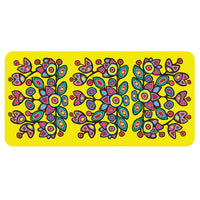 ODCA - Travel Towel: Floral on Yellow by Norval Morrisseau