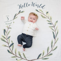 Lulujo - Baby's 1st Year Milestone Blanket: Hello World