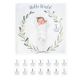 Lulujo - Baby's 1st Year Milestone Blanket: Hello World