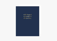 HPH - Foil Greeting Card: With Deepest Sympathy