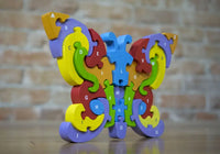 BeginAgain Toys - Wooden Puzzle Set: Butterfly A to Z