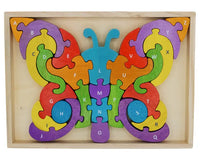 BeginAgain Toys - Wooden Puzzle Set: Butterfly A to Z