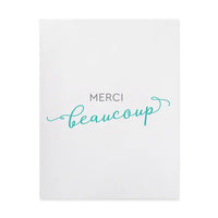 Inkwell Originals - Letterpress Greeting Card: French Thanks (Merci Beaucoup)