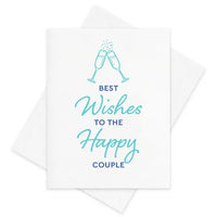 Inkwell Originals - Letterpress Greeting Card: Best Wishes To The Happy Couple