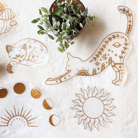 PK - Suncatcher Decal Sticker (Makes Rainbows): Cat (Large)