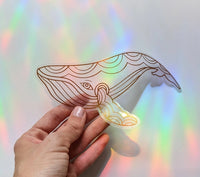 PK - Suncatcher Decal Sticker (Makes Rainbows): Whale