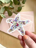 SAB - Pressed Flower Art Vinyl Sticker: Starfish