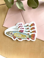 SAB - Pressed Flower Art Vinyl Sticker: Fish