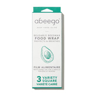 ABEEGO - Beeswax Food Wraps: Square Variety 3PK