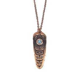 NNW - Sacred Feather Necklace: Aquamarine by Simone Diamond