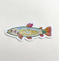 SAB - 3" Pressed Flower Magnet: Fish