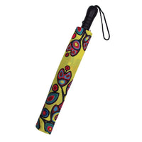 ODCA - Collapsible Umbrella: Floral on Yellow by Norval Morrisseau