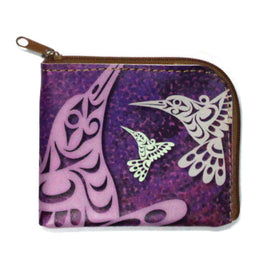 NNW - Coin purse: Hummingbird by Joe Wilson-Sxwaset
