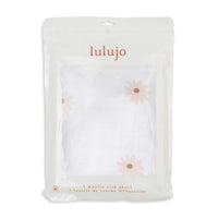 Lulujo - 100% Cotton Muslin Crib Sheet: Daisies