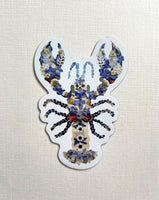 SAB - 3" Pressed Flower Magnet: Blue Lobster