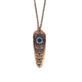 NNW - Sacred Feather Necklace: Midnight Blue by Simone Diamond