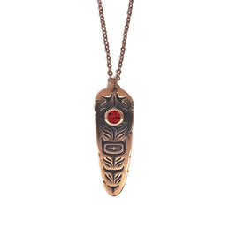 NNW - Sacred Feather Necklace: Ruby by Simone Diamond
