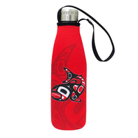 ODCA - 500ml Stainless Steel Water Bottle and Sleeve: Salmon by Jaime Sterritt