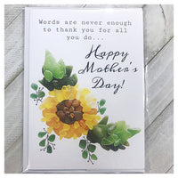Brin d'Ocean - Seaglass Greeting Card: Happy Mother's Day Sunflower