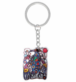 ODCA - Metallic Key Chain: Man Changing into Thunderbird by Norval Morrisseau