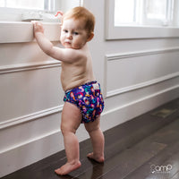 AMP - One Size Duo Diaper: Fits from Birth to Potty! Hemp Insert Included: Mermaids