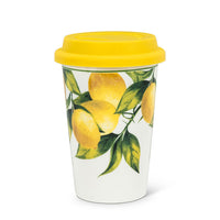 ABB - 12oz Ceramic & Silicone Travel Mug: Lemon Tree