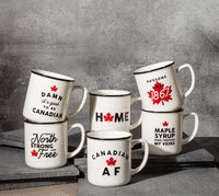 ABB - 14oz Stoneware Mug: Home with Maple Leaf