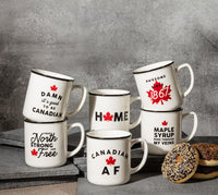 ABB - 14oz Stoneware Mug: Home with Maple Leaf