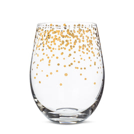 ABB - 14oz Stemless Wine Glass: Confetti (Gold)