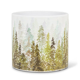 ABB - Large Ceramic Planter: Evergreen Trees