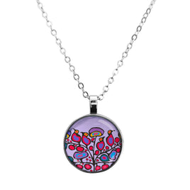 ODCA - Dome Artist Necklace: Woodland Floral by Norval Morrisseau