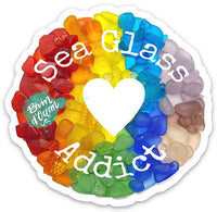 Brin d'Ocean - Sea Glass Art Acrylic Pin: Sea Glass Addict