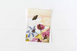 Briana Corr Scott - A2 Greeting Card: Monarchs & Milkweed