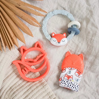 Itzy Ritzy - Ritzy Rattle™ Silicone Teether Rattles: Blue Fox