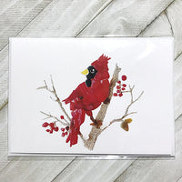 Brin d'Ocean - Seaglass Greeting Card: Cardinal