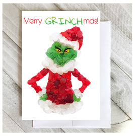 Brin d'Ocean - Sea Glass Greeting Card: Merry Grinchmas (Grinch)