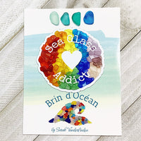 Brin d'Ocean - Seaglass Art Magnet: I'd Rather Be Looking For Sea Glass