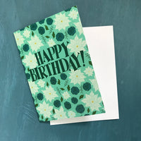 Carabara Designs - Greeting Card: Happy Birthday Floral
