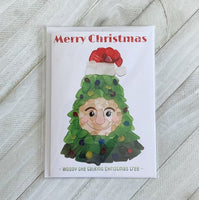 Brin d'Ocean - Sea Glass Greeting Card: Woody the Talking Christmas Tree