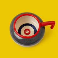 MAL - Curling Rock Mug (Red, Blue or Yellow Handle)